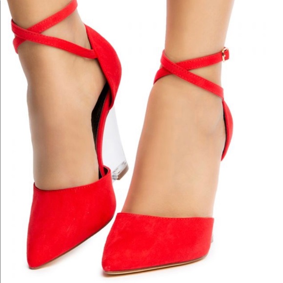 Liliana Athan 2 Pointy Toe Clear Wedges - Picture 3 of 8